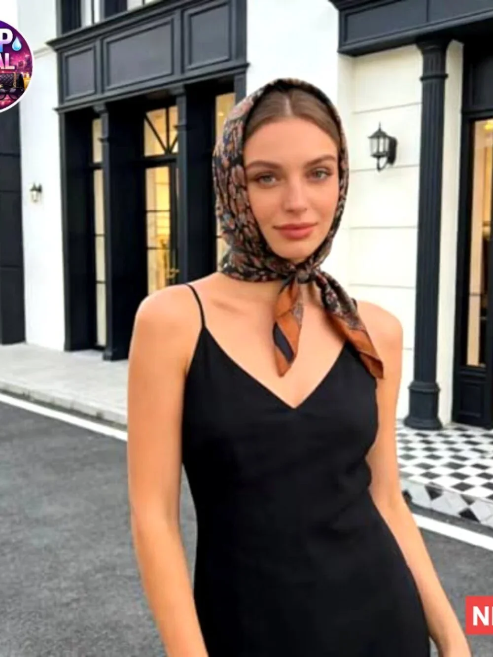 Silk Feeling 100% Polyester Head Scarf Bandana Purse Scarf
